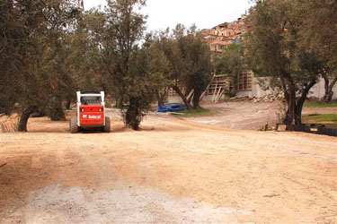 Der Parkplatz in Molyvos